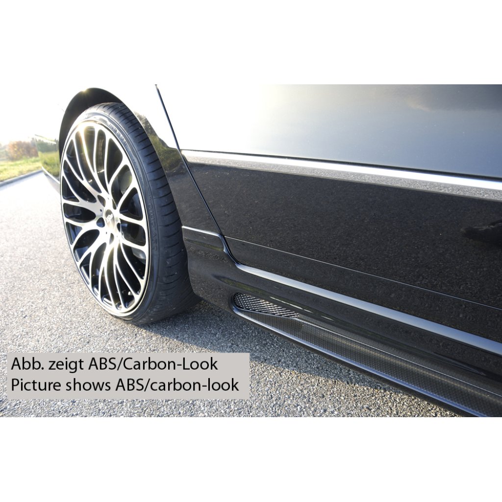 Rieger boční práh mont. strana levá pro Volkswagen Passat 3C combi, sedan vč. faceliftu, r.v. 03/05-07/10, 08/10-, plast ABS bez povrchové úpravy, s prolisem a výřezem