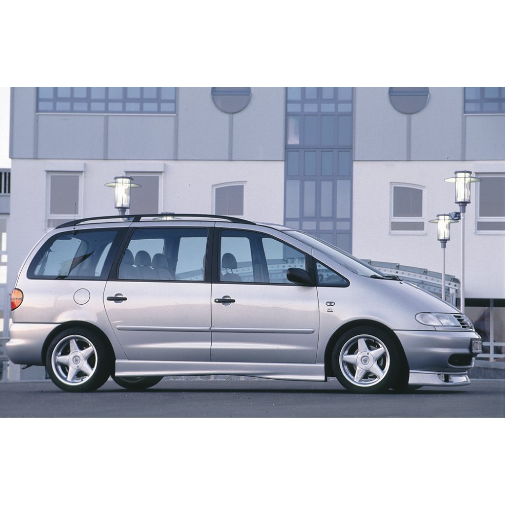 Rieger boční práh mont. strana levá pro Volkswagen Sharan 7M van vč. faceliftu, r.v. 03/00-, 09/95-02/00, plast ABS bez povrchové úpravy