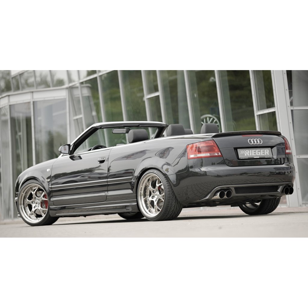 Rieger boční práh mont. strana pravá pro Audi A4 8H kabriolet, r.v. 04/02-, plast ABS s povrchovou úpravou Carbon-Look, s prolisem a výřezem