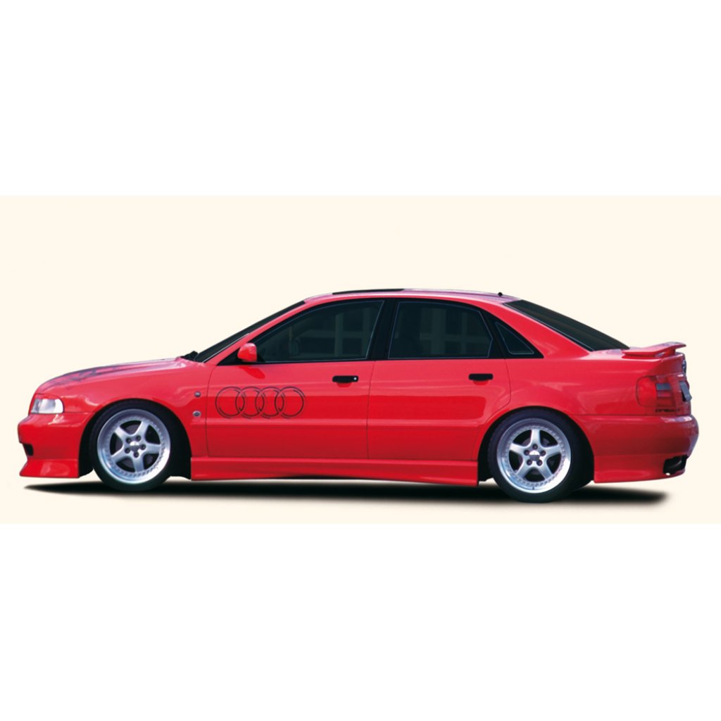 Rieger boční práh mont. strana pravá pro Audi A4 B5 avant, sedan, r.v. 11/94-98, 99-12/00, plast ABS bez povrchové úpravy, "flat version"