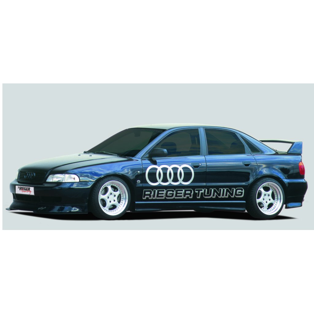 Rieger boční práh mont. strana pravá pro Audi A4 B5 avant, sedan, r.v. 11/94-98, 99-12/00, plast ABS bez povrchové úpravy, "flat version"