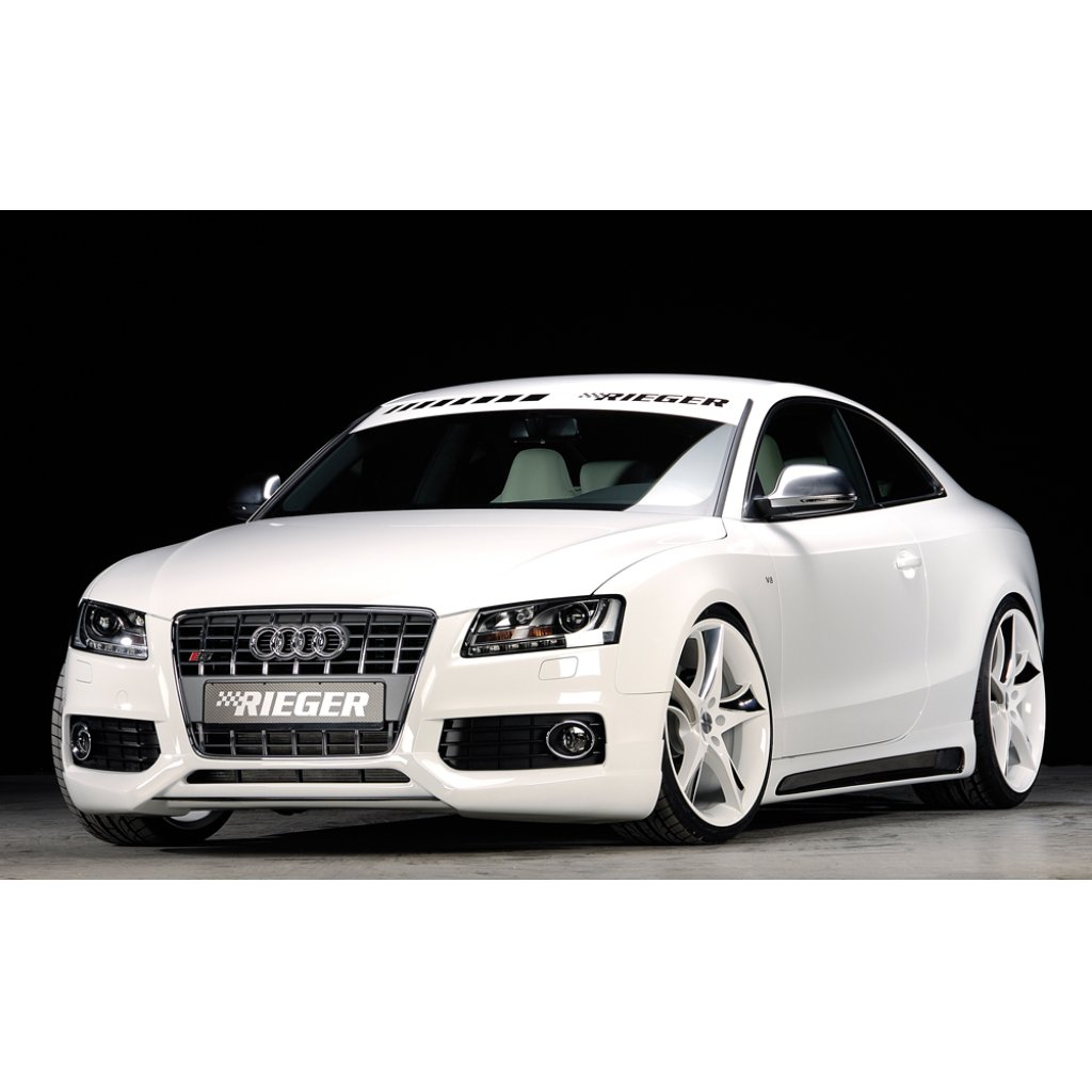 Rieger boční práh mont. strana pravá pro Audi A5 B8, B81 kabriolet, kupé vč. faceliftu, r.v. 06/07-07/11, 10/11-06/16, plast ABS s povrchovou úpravou Carbon-Look, s prolisem a výřezem