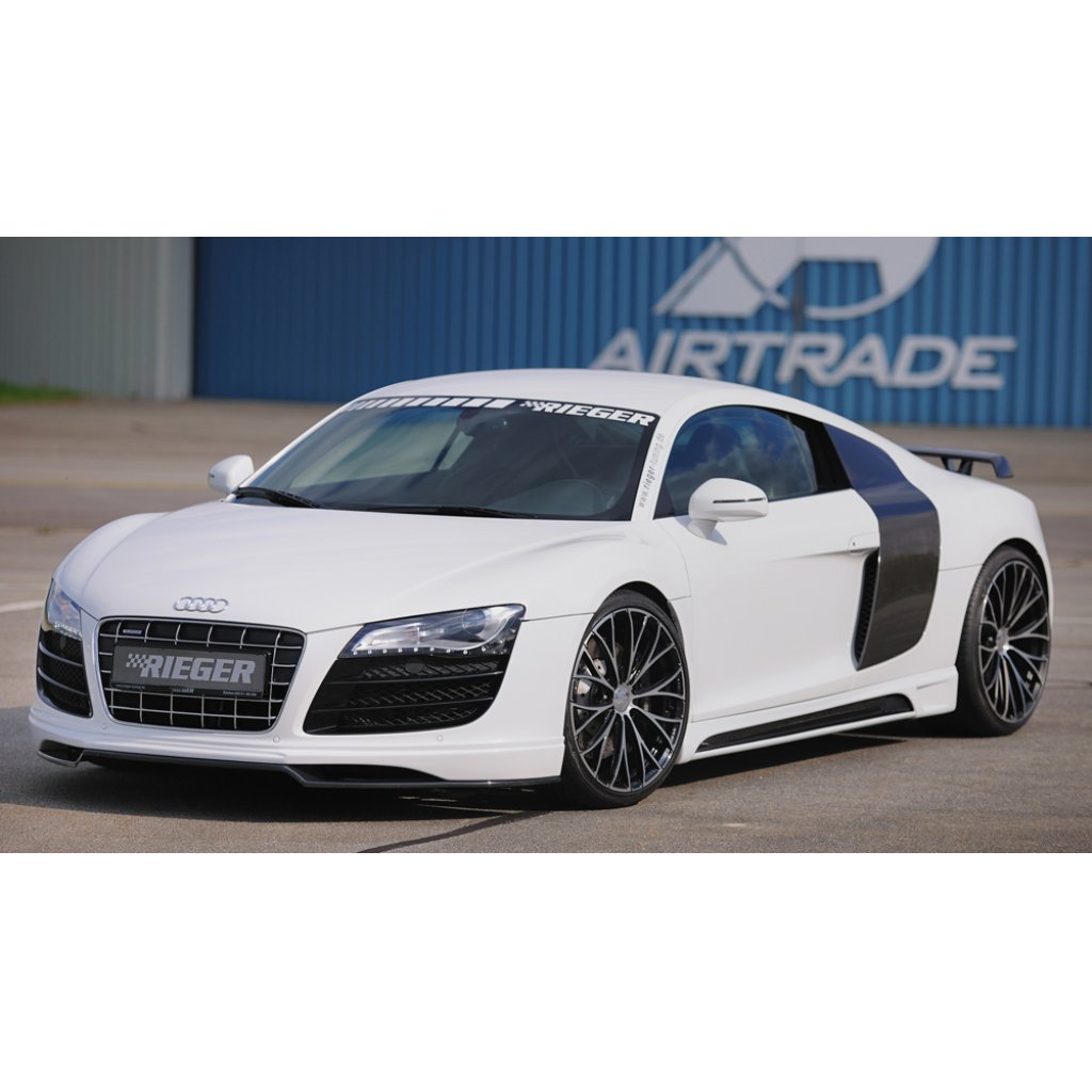 Rieger boční práh mont. strana pravá pro Audi R8 42 kupé, spyder, r.v. 04/07-, plast ABS s povrchovou úpravou Carbon-Look, s prolisem a výřezem
