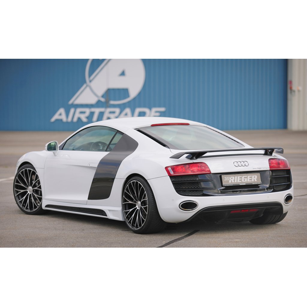 Rieger boční práh mont. strana pravá pro Audi R8 42 kupé, spyder, r.v. 04/07-, plast ABS s povrchovou úpravou Carbon-Look, s prolisem a výřezem