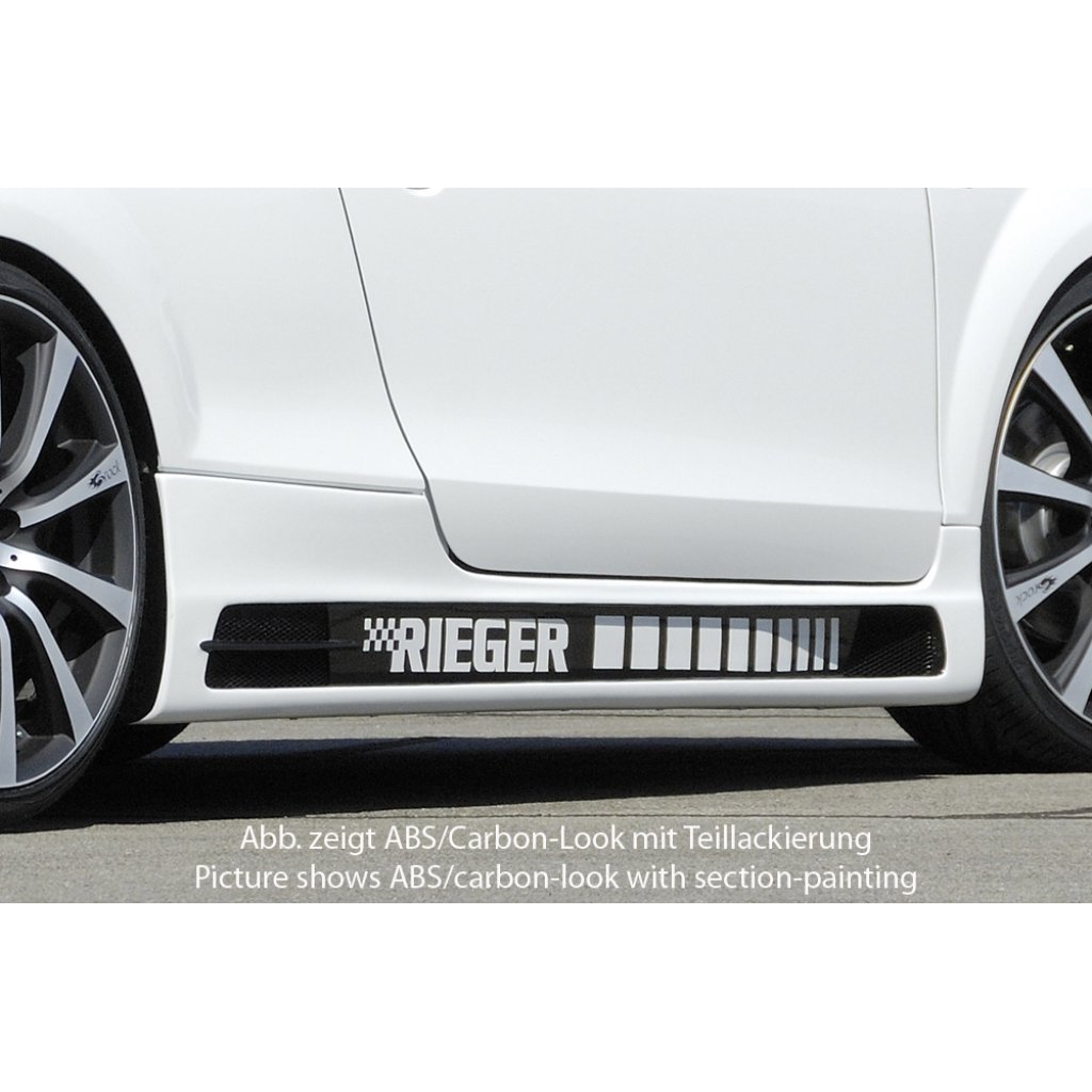 Rieger boční práh mont. strana pravá pro Audi TT 8J kupé, roadster, r.v. 09/06-, plast ABS s povrchovou úpravou Carbon-Look