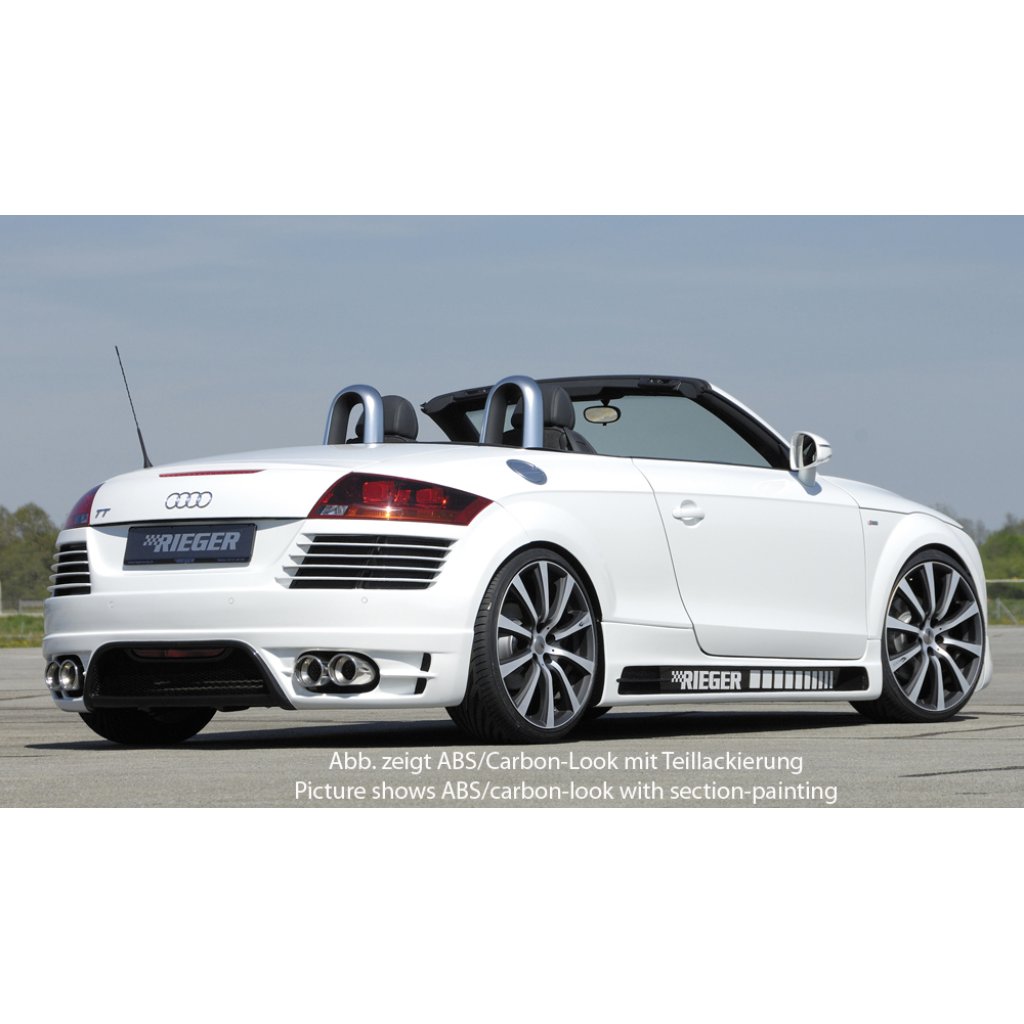 Rieger boční práh mont. strana pravá pro Audi TT 8J kupé, roadster, r.v. 09/06-, plast ABS s povrchovou úpravou Carbon-Look