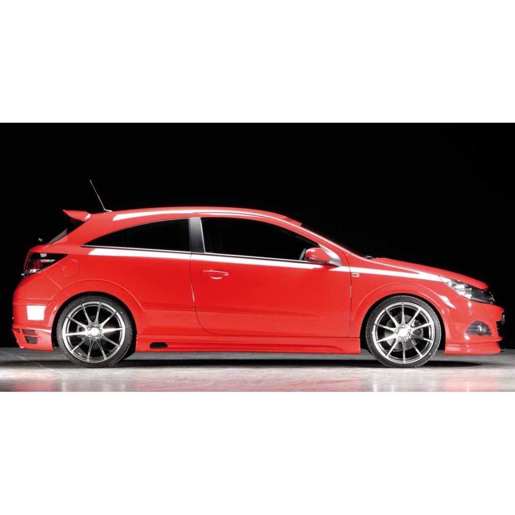 Rieger boční práh mont. strana pravá pro Opel Astra H GTC, Twin-Top 3-dvéř., kabriolet, plast ABS bez povrchové úpravy, s prolisem a výřezem