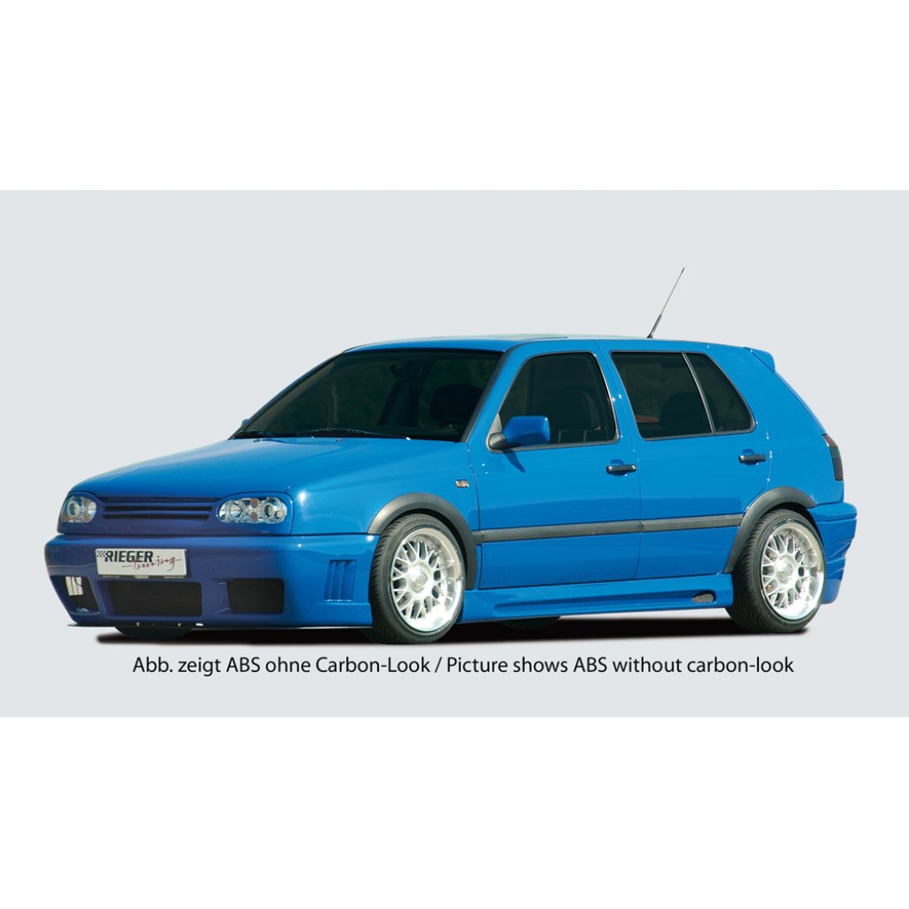 Rieger boční práh mont. strana pravá pro Seat Cordoba 6K, C sedan, r.v. 96-99, plast ABS s povrchovou úpravou Carbon-Look, s prolisem a výřezem
