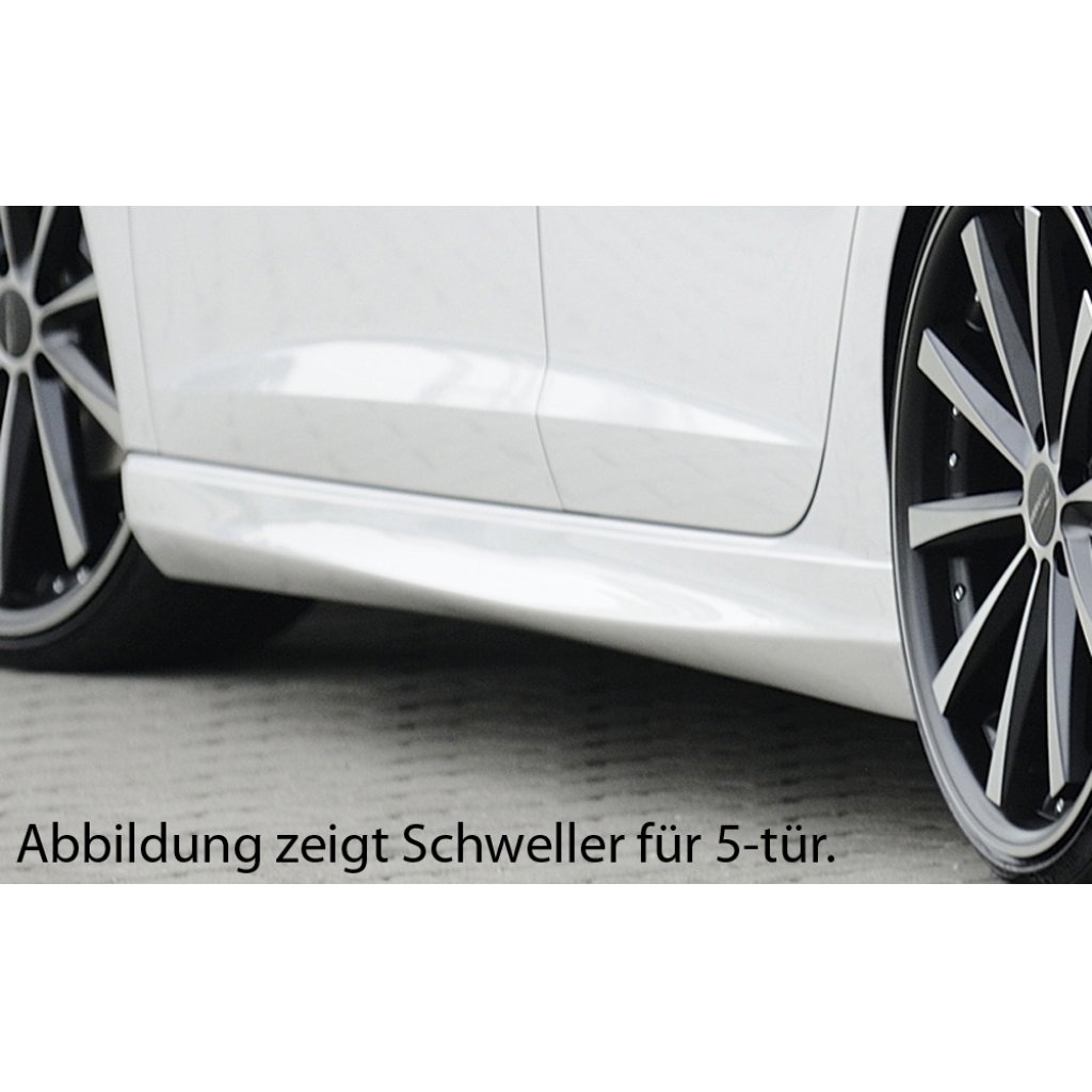 Rieger boční práh mont. strana pravá pro Seat Leon 5F 3-dvéř. (sc), r.v. 10/12-, plast ABS bez povrchové úpravy