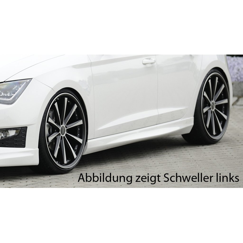 Rieger boční práh mont. strana pravá pro Seat Leon 5F 5-dvéř., 5-dvéř. (ST/Combi), r.v. 10/12-, plast ABS bez povrchové úpravy