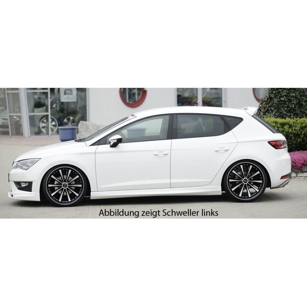 Rieger boční práh mont. strana pravá pro Seat Leon 5F 5-dvéř., 5-dvéř. (ST/Combi), r.v. 10/12-, plast ABS bez povrchové úpravy