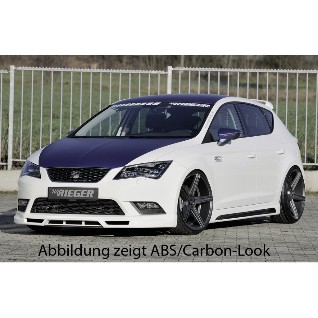 Rieger boční práh mont. strana pravá pro Seat Leon 5F 5-dvéř., 5-dvéř. (ST/Combi), r.v. 10/12-, plast ABS bez povrchové úpravy, s prolisem a výřezem