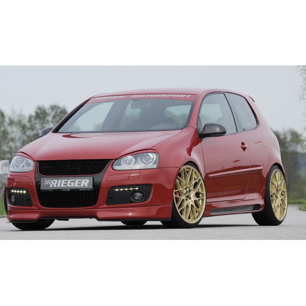 Rieger boční práh mont. strana pravá pro Volkswagen Golf 5 1K 3-dvéř., GTI, R32, plast ABS bez povrchové úpravy, s prolisem a výřezem