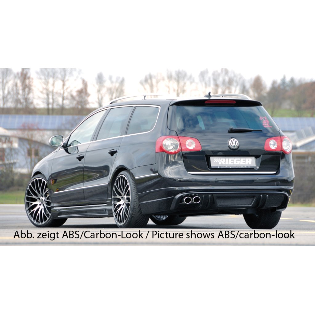 Rieger boční práh mont. strana pravá pro Volkswagen Passat 3C combi, sedan vč. faceliftu, r.v. 03/05-07/10, 08/10-, plast ABS bez povrchové úpravy, s prolisem a výřezem