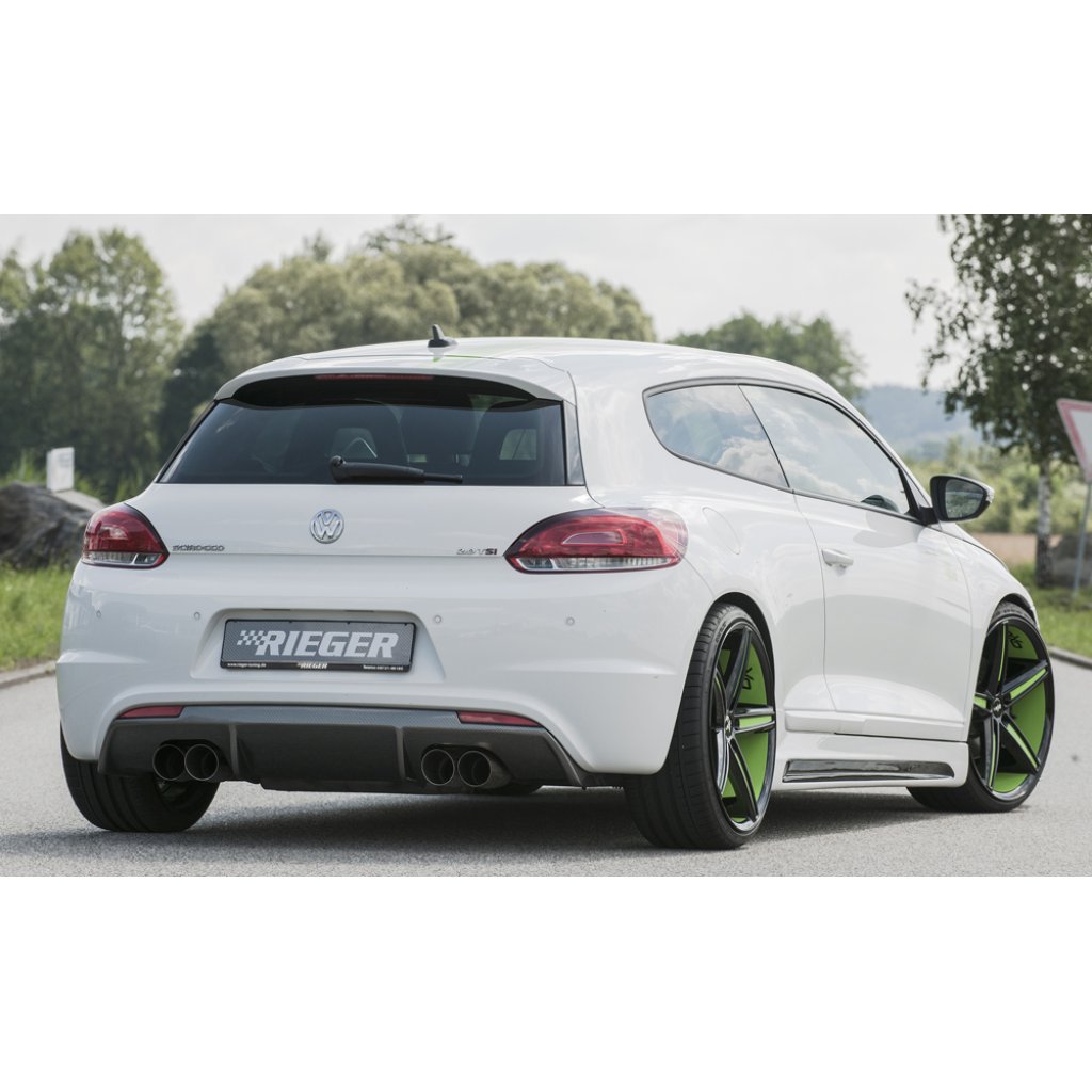 Rieger boční práh mont. strana pravá pro Volkswagen Scirocco 3 13 2-dvéř., r.v. 08/08-, plast ABS s povrchovou úpravou Carbon-Look, s prolisem a výřezem