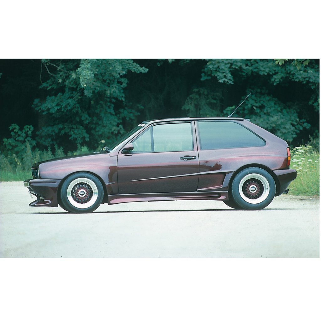 Rieger boční práh widebody II mont. strana levá pro Volkswagen Polo 2/3 kupé, r.v. 75-94, GFK (laminát)