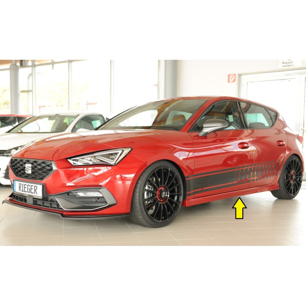 Rieger boční práh (XS) mont. strana levá pro Cupra Leon KL 5-dvéř. (ST/sportstourer), r.v. 09/20-, plast ABS bez povrchové úpravy