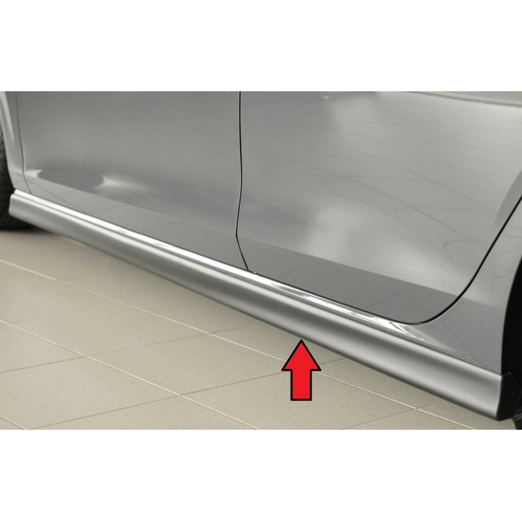 Rieger boční práh (XS) mont. strana levá pro Seat Leon 5F 5-dvéř., r.v. 01/17-, plast ABS bez povrchové úpravy