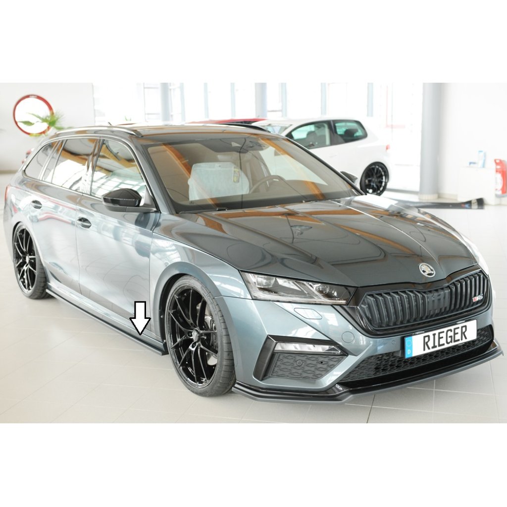 Rieger boční práh (XS) mont. strana levá pro Škoda Octavia RS NX combi, r.v. 07/20-, plast ABS bez povrchové úpravy