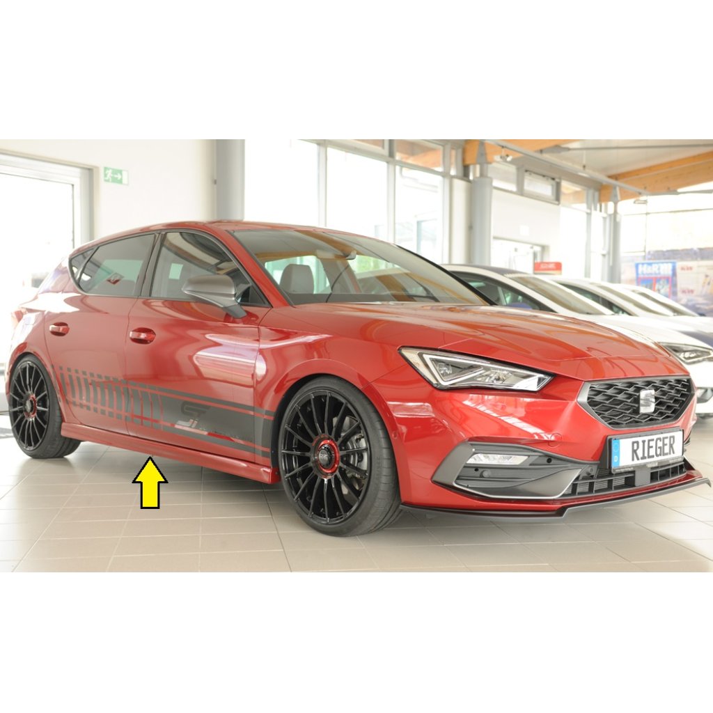 Rieger boční práh (XS) mont. strana pravá pro Seat Leon KL 5-dvéř., r.v. 04/20-, plast ABS bez povrchové úpravy