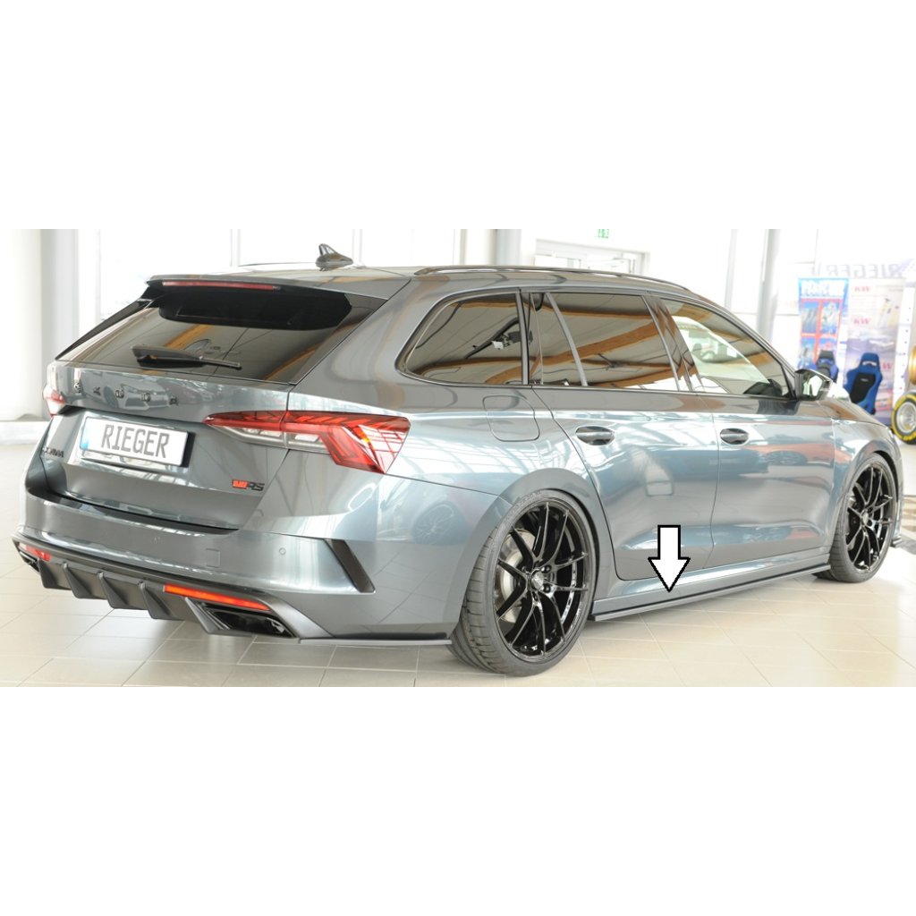 Rieger boční práh (XS) mont. strana pravá pro Škoda Octavia RS NX combi, r.v. 07/20-, plast ABS bez povrchové úpravy