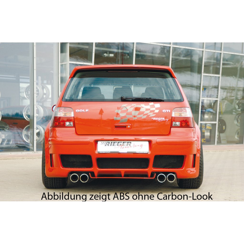 Rieger difuzor pod zadní nárazník pro Volkswagen Golf 4 1J, 10/97-03, plast ABS s povrchovou úpravou Carbon-Look