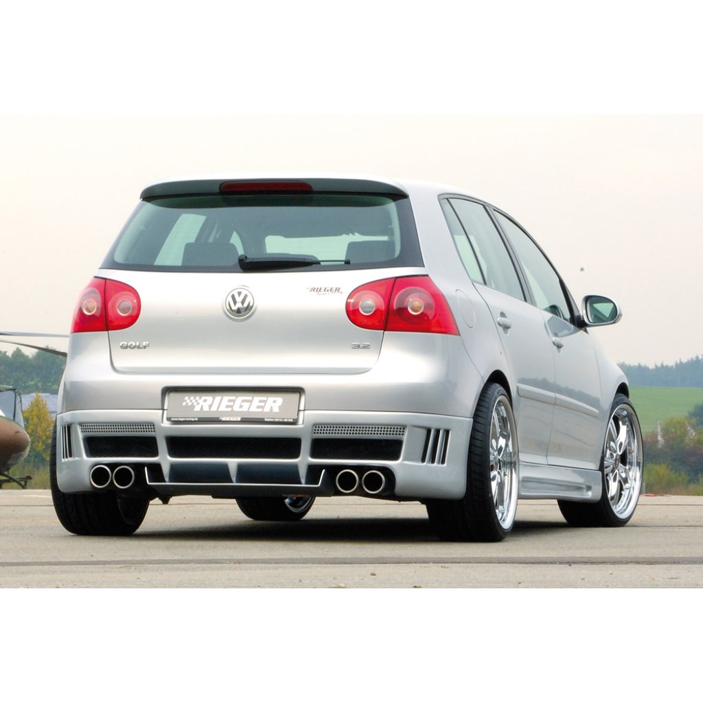 Rieger difuzor pod zadní nárazník pro Volkswagen Golf 5 1K 3-dvéř., 5-dvéř., plast ABS bez povrchové úpravy