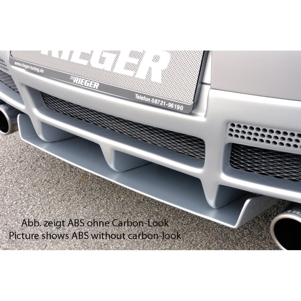 Rieger difuzor pod zadní nárazník pro Volkswagen Golf 5 1K 3-dvéř., 5-dvéř., plast ABS s povrchovou úpravou Carbon-Look