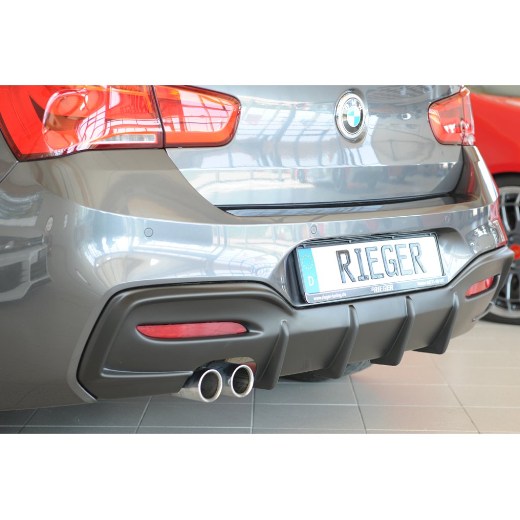 Rieger Heckeinsatz (Typ: 35066) pro BMW řada 1 F21 sedan / 2-dvéř., plast ABS bez povrchové úpravy