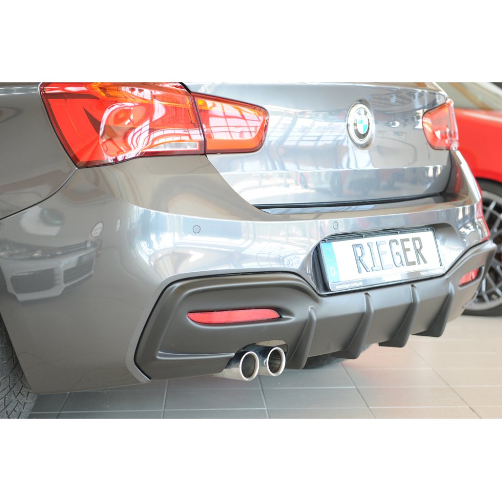 Rieger Heckeinsatz (Typ: 35066) pro BMW řada 1 F21 sedan / 2-dvéř., plast ABS bez povrchové úpravy