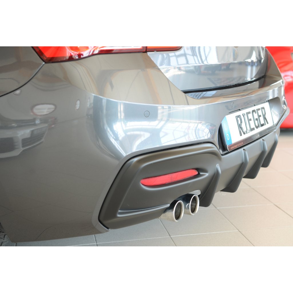 Rieger Heckeinsatz (Typ: 35066) pro BMW řada 1 F21 sedan / 2-dvéř., plast ABS bez povrchové úpravy