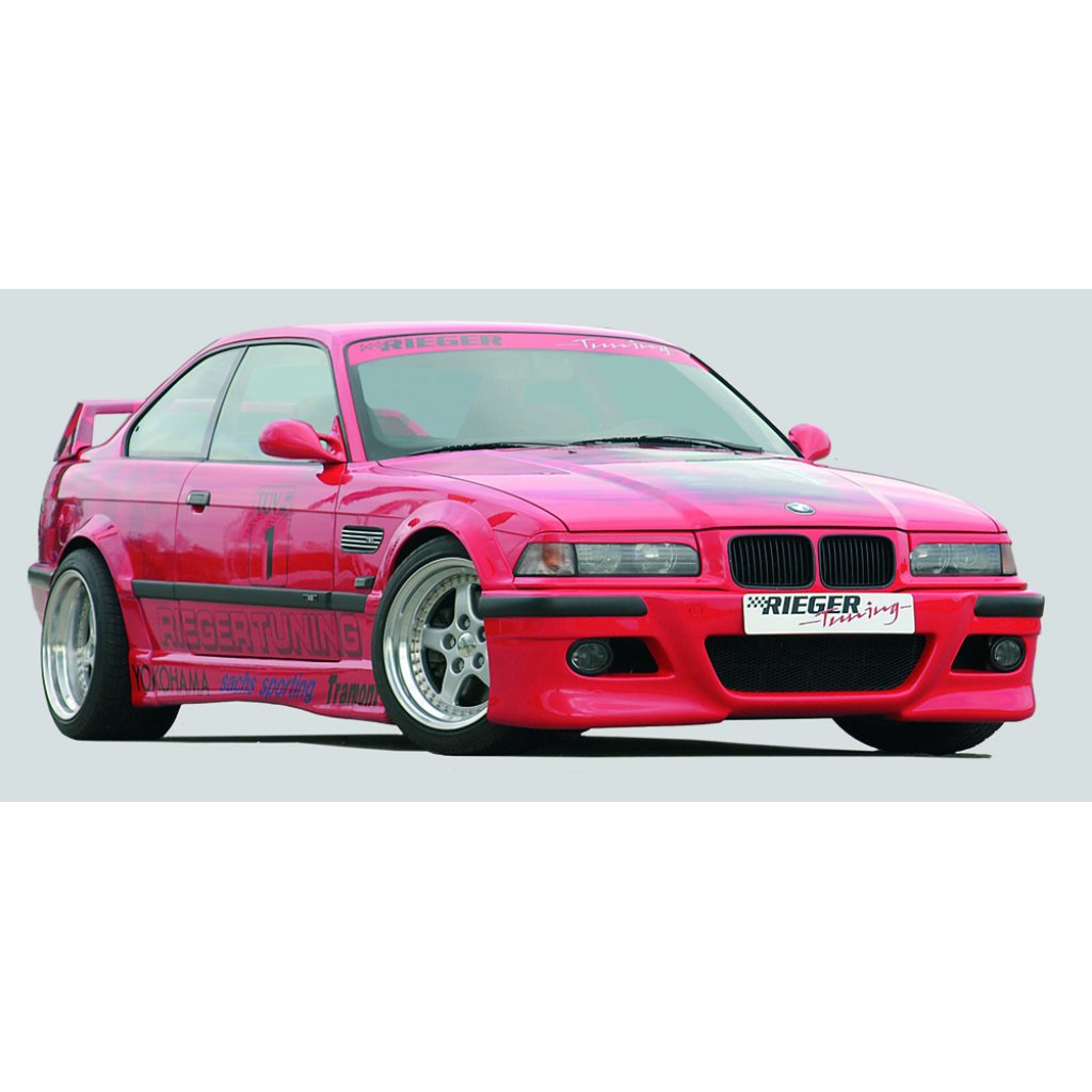 Rieger lem blatníku widebody II pro BMW řada 3 E36 kabriolet, kupé, sedan, GFK (laminát), mont. strana pravá
