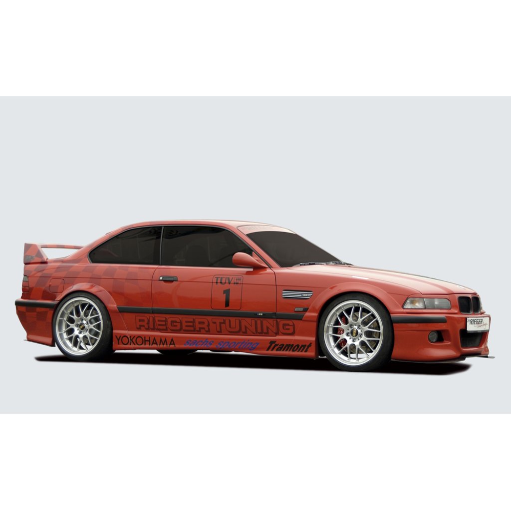 Rieger lem blatníku widebody II pro BMW řada 3 E36 kabriolet, kupé, sedan, GFK (laminát), mont. strana pravá