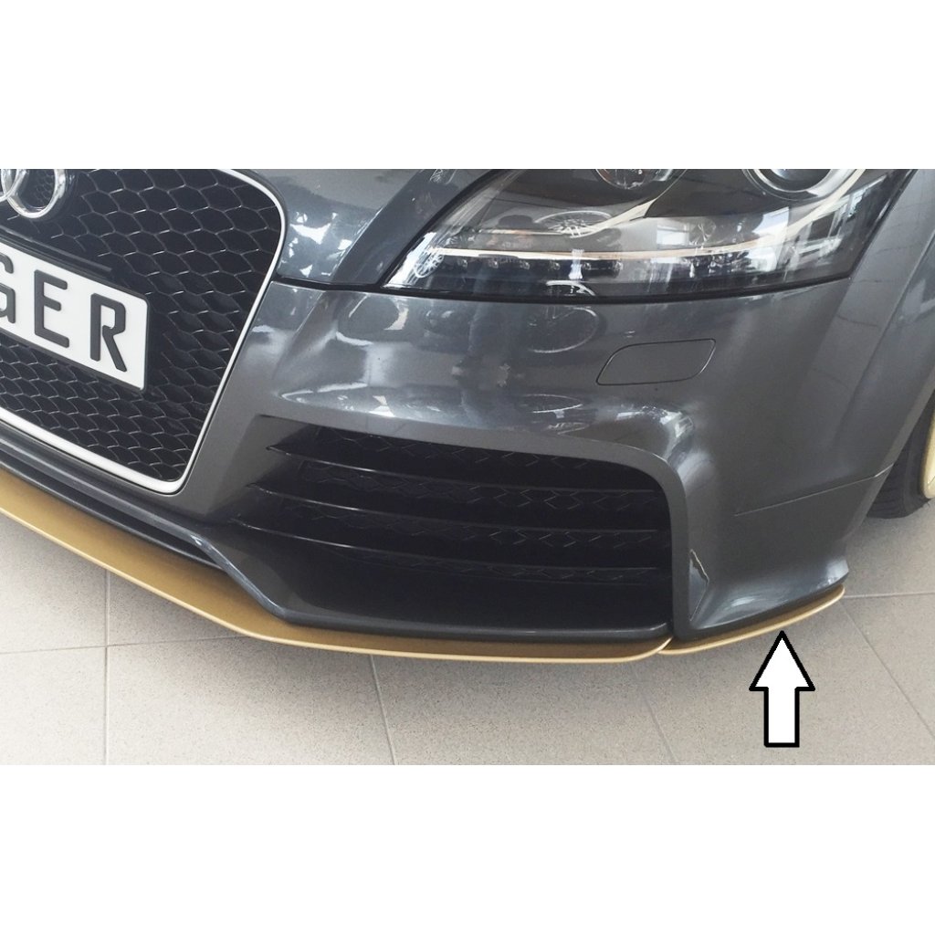 Rieger lipa pod přední nárazník na levé straně pro Audi TT RS 8J kupé, 09/09-, plast ABS bez povrchové úpravy