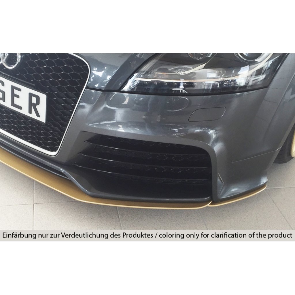 Rieger lipa pod přední nárazník na levé straně pro Audi TT RS 8J kupé, 09/09-, plast ABS bez povrchové úpravy