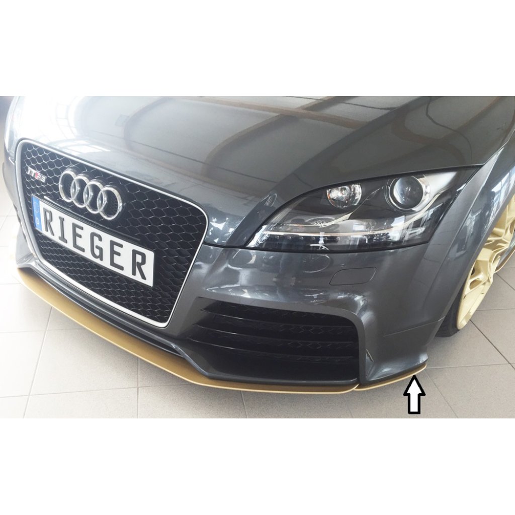 Rieger lipa pod přední nárazník na levé straně pro Audi TT RS 8J kupé, 09/09-, plast ABS bez povrchové úpravy