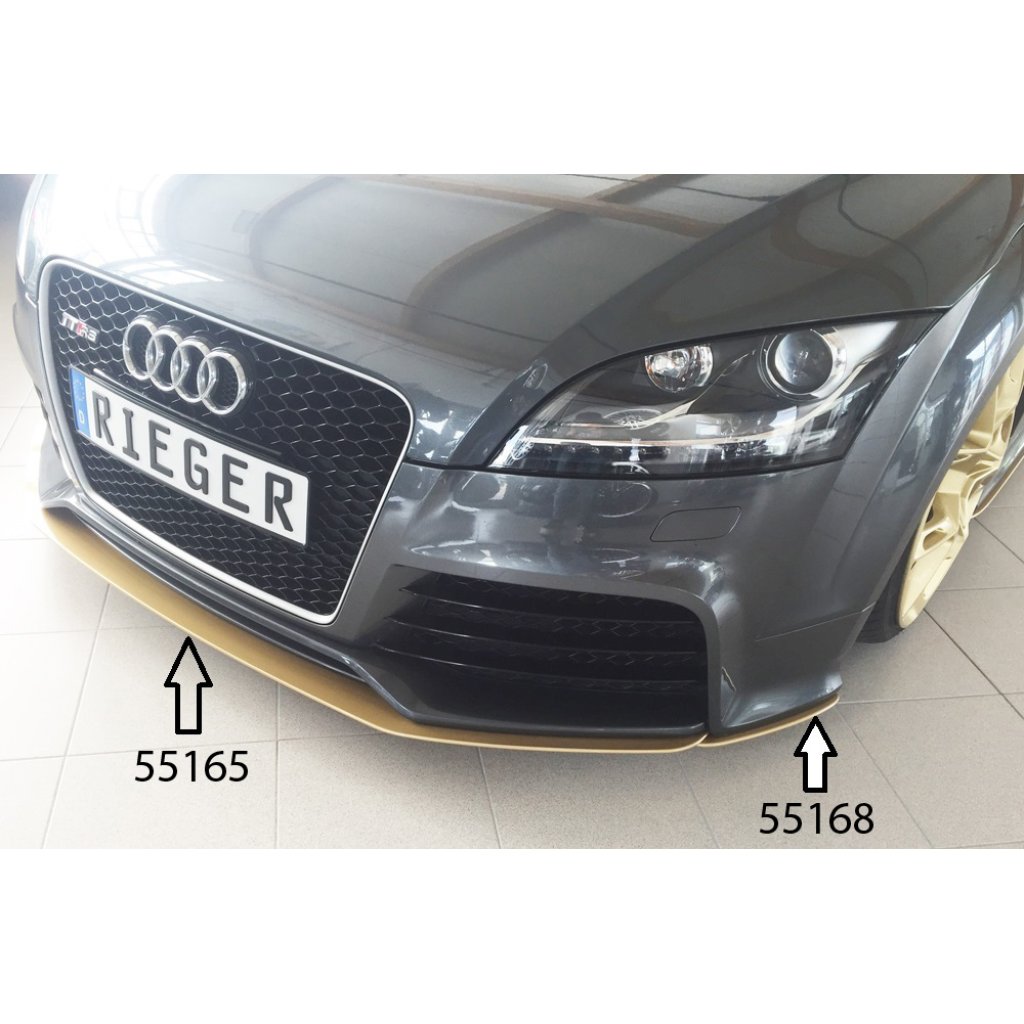 Rieger lipa pod přední nárazník na levé straně pro Audi TT RS 8J kupé, 09/09-, plast ABS bez povrchové úpravy