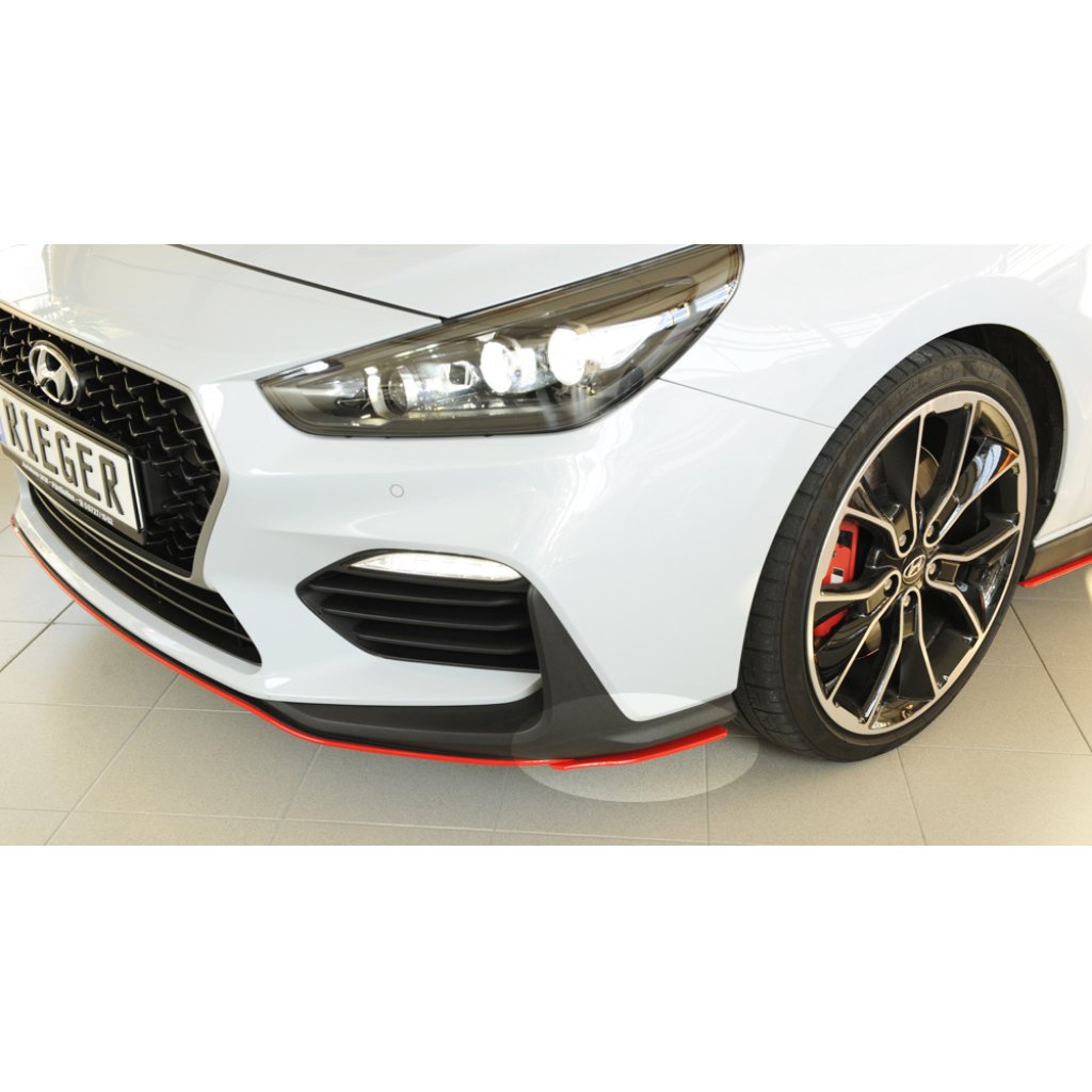 Rieger lipa pod přední nárazník na levé straně pro Hyundai i30 N-Performance PDE 5-dvéř. (fastback), 5-dvéř. (hatchback), 07/17-, plast ABS bez povrchové úpravy
