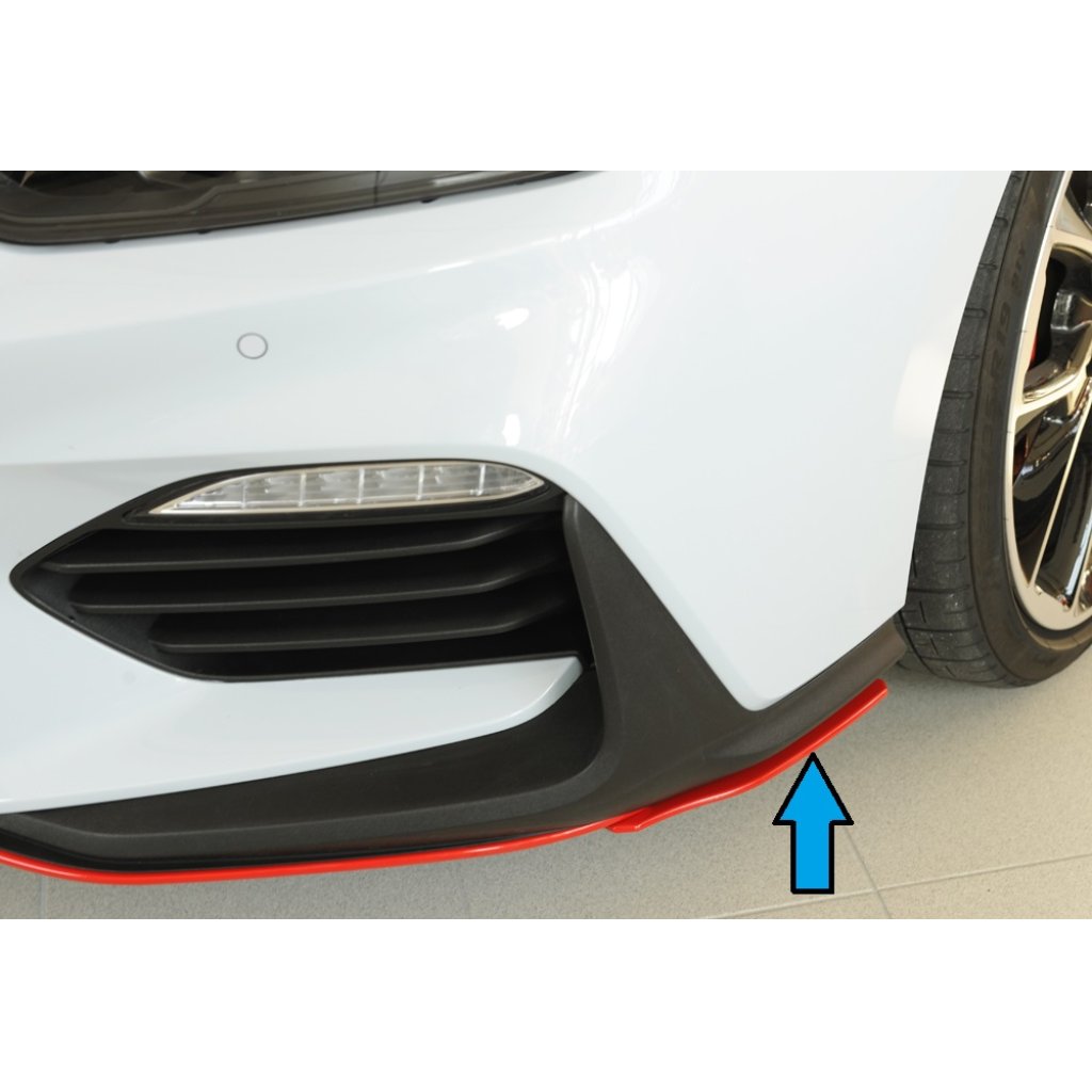 Rieger lipa pod přední nárazník na levé straně pro Hyundai i30 N-Performance PDE 5-dvéř. (fastback), 5-dvéř. (hatchback), 07/17-, plast ABS bez povrchové úpravy