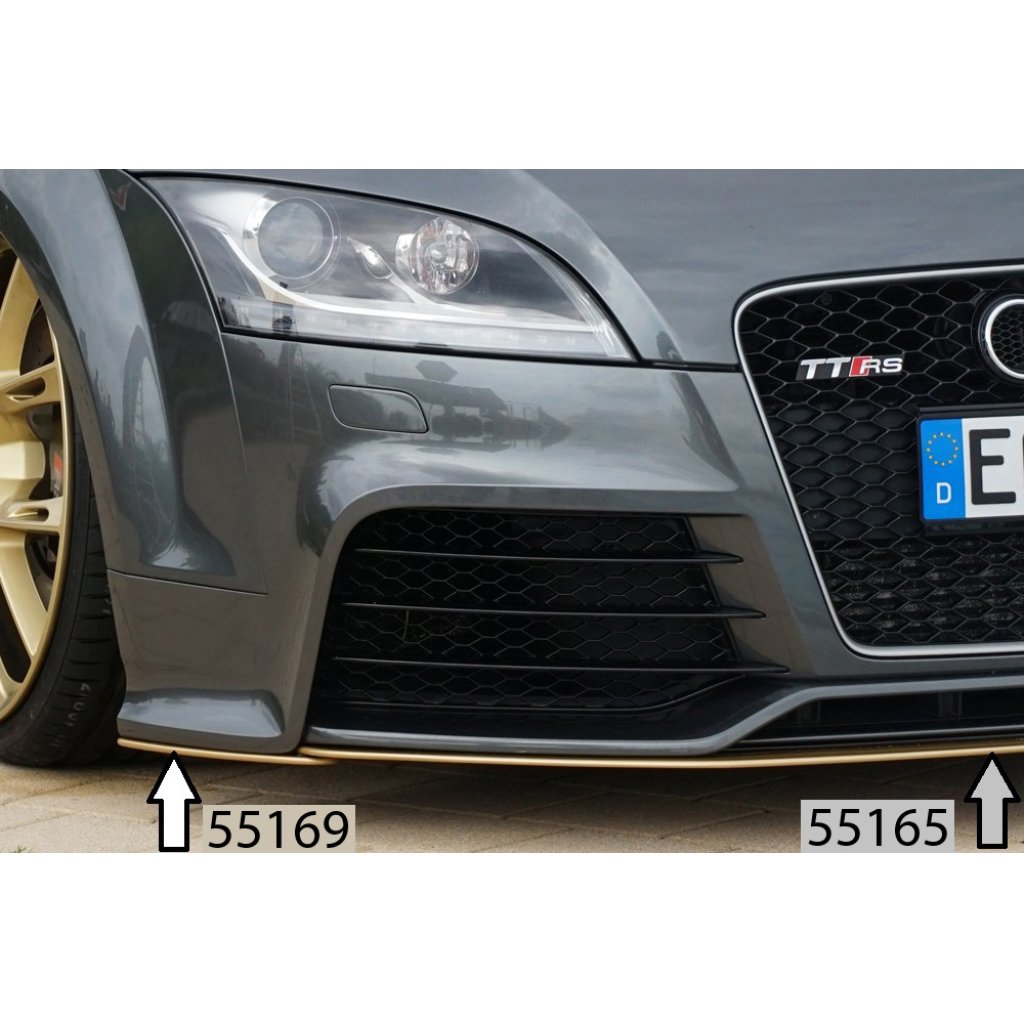 Rieger lipa pod přední nárazník na pravé straně pro Audi TT RS 8J kupé, 09/09-, plast ABS bez povrchové úpravy