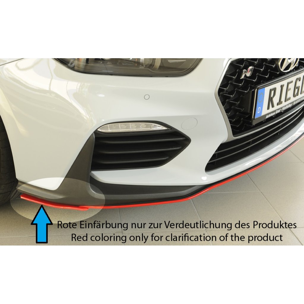 Rieger lipa pod přední nárazník na pravé straně pro Hyundai i30 N-Performance PDE 5-dvéř. (fastback), 5-dvéř. (hatchback), 07/17-, plast ABS bez povrchové úpravy