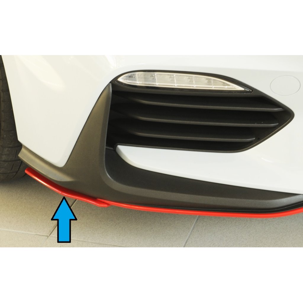Rieger lipa pod přední nárazník na pravé straně pro Hyundai i30 N-Performance PDE 5-dvéř. (fastback), 5-dvéř. (hatchback), 07/17-, plast ABS bez povrchové úpravy