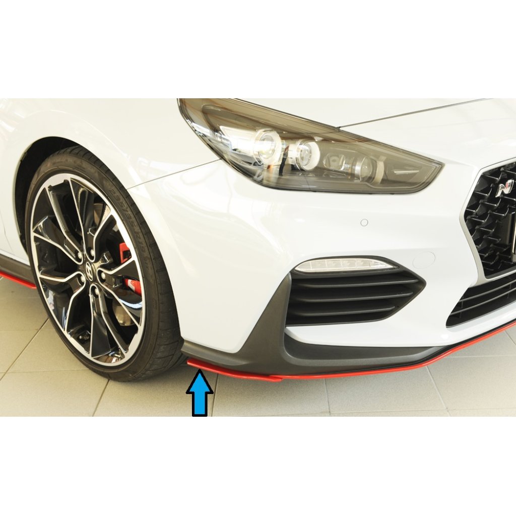 Rieger lipa pod přední nárazník na pravé straně pro Hyundai i30 N-Performance PDE 5-dvéř. (fastback), 5-dvéř. (hatchback), 07/17-, plast ABS bez povrchové úpravy