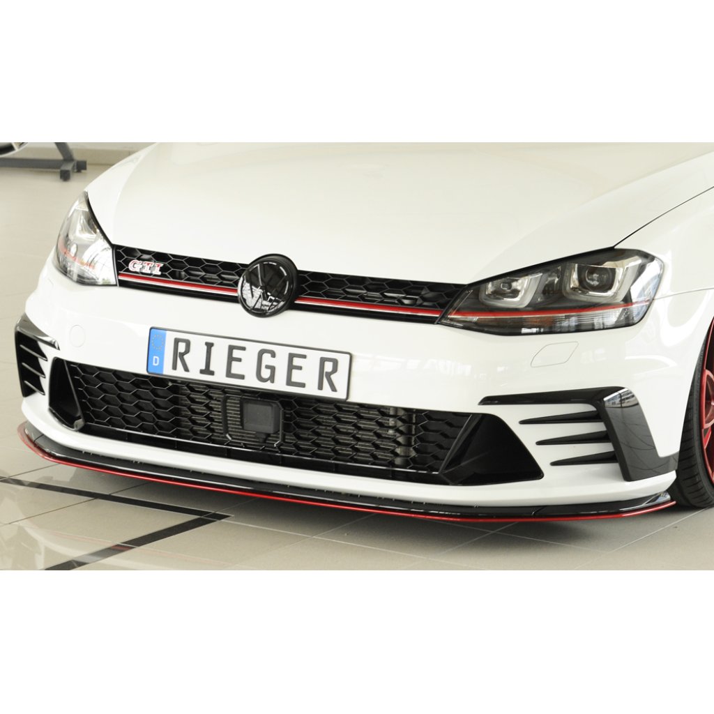 Rieger lipa pod přední nárazník pouze pro GTI Clubsport pro Volkswagen Golf 7 GTI Clubsport 3-dvéř., 5-dvéř., 02/16-, plast ABS bez povrchové úpravy