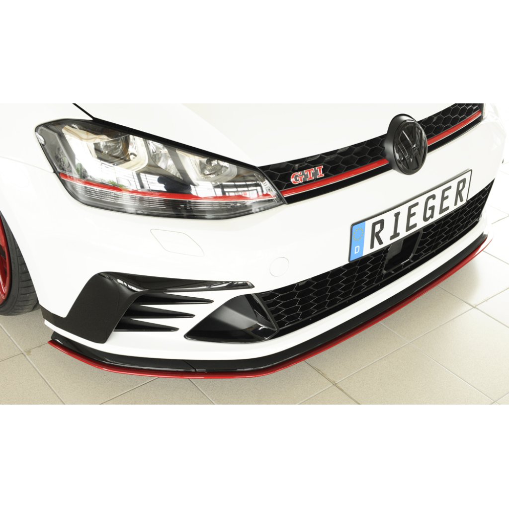Rieger lipa pod přední nárazník pouze pro GTI Clubsport pro Volkswagen Golf 7 GTI Clubsport 3-dvéř., 5-dvéř., 02/16-, plast ABS bez povrchové úpravy