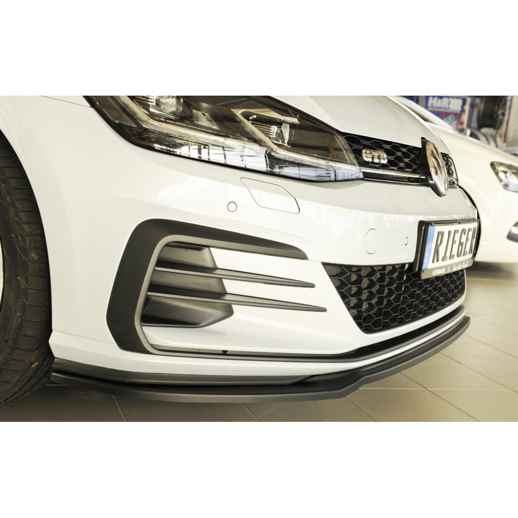 Rieger lipa pod přední nárazník pouze pro GTI / GTD / GTE pro Volkswagen Golf 7 GTD, GTE, GTI 3-dvéř., 5-dvéř. po faceliftu, 02/17-, plast ABS bez povrchové úpravy