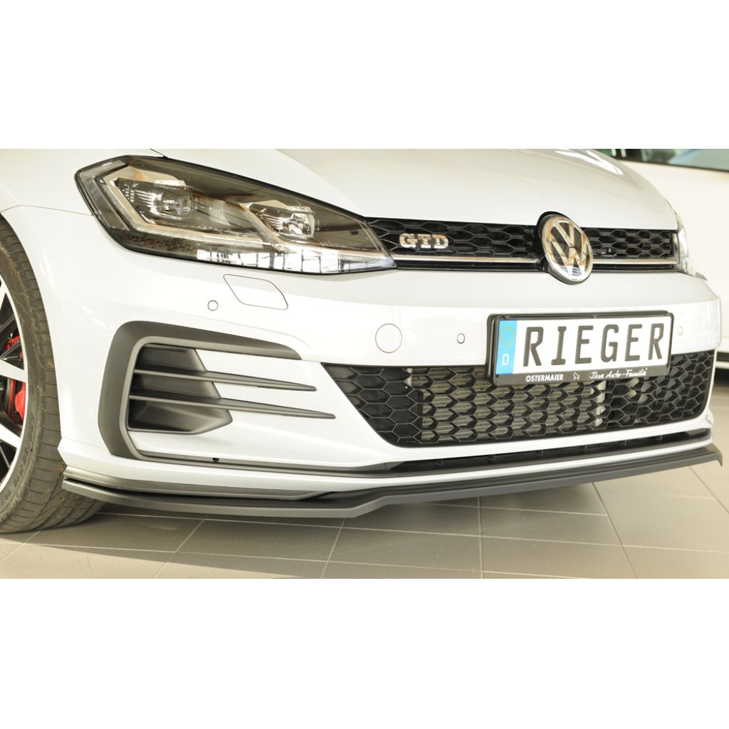 Rieger lipa pod přední nárazník pouze pro GTI / GTD / GTE pro Volkswagen Golf 7 GTD, GTE, GTI 3-dvéř., 5-dvéř. po faceliftu, 02/17-, plast ABS bez povrchové úpravy