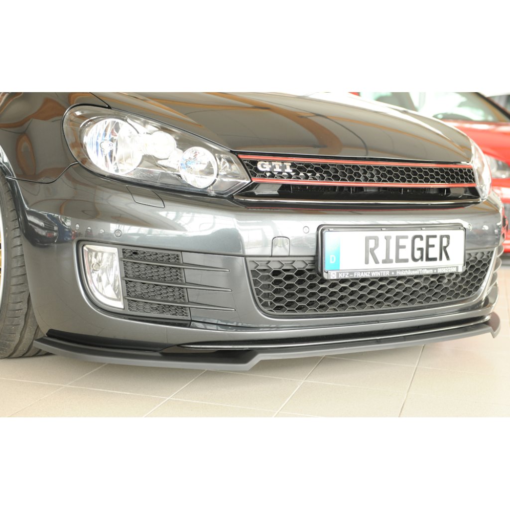 Rieger lipa pod přední nárazník pouze pro GTI / GTD pro Volkswagen Golf 6 GTI kabriolet, plast ABS bez povrchové úpravy