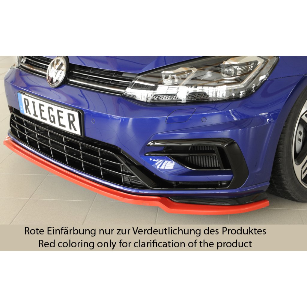Rieger lipa pod přední nárazník pouze pro R / R-Line pro Volkswagen Golf 7 R, R-Line 3-dvéř., 5-dvéř. po faceliftu, 02/17-, plast ABS bez povrchové úpravy