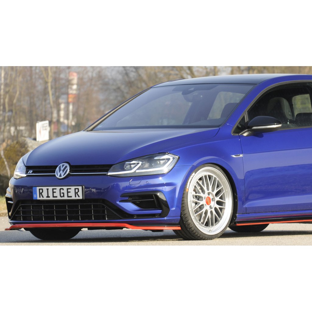 Rieger lipa pod přední nárazník pouze pro R / R-Line pro Volkswagen Golf 7 R, R-Line 3-dvéř., 5-dvéř. po faceliftu, 02/17-, plast ABS bez povrchové úpravy